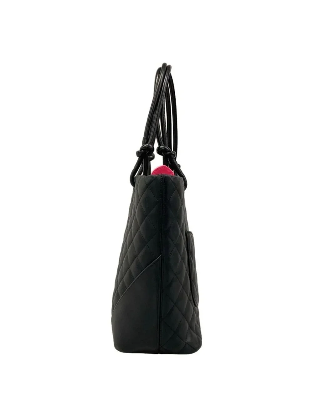 Chanel Tote Bag Cambon Line Black White Lambskin